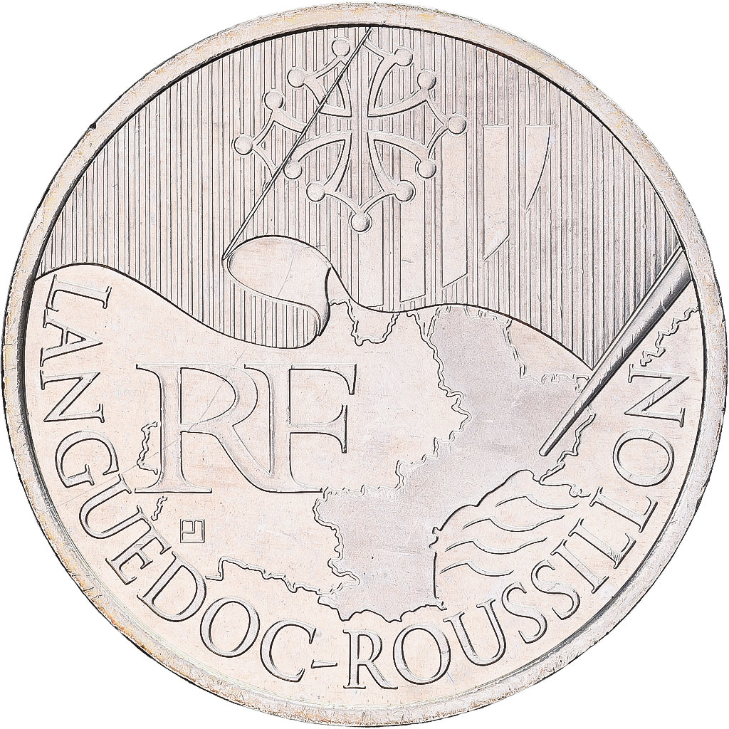 France, 10 Euro, Languedoc-Roussillon, 2010, Monnaie de Paris, Silver