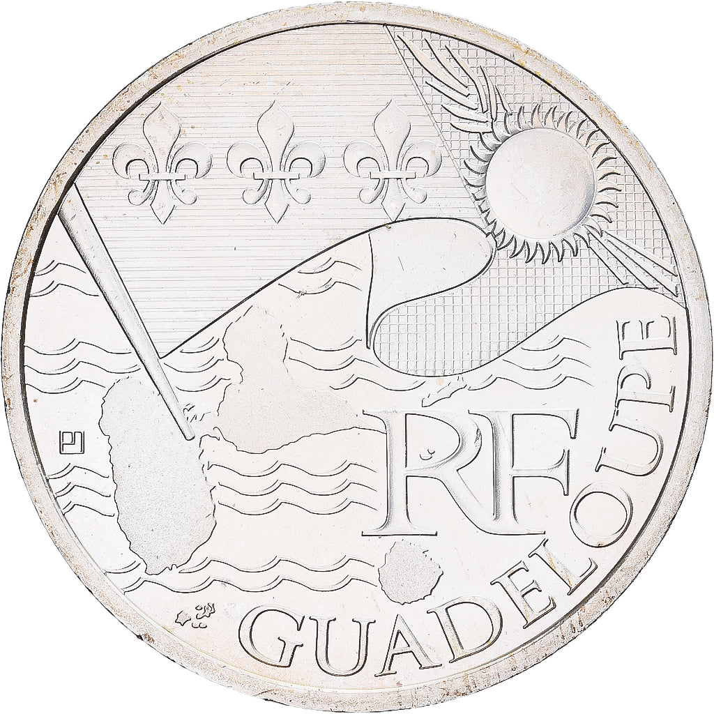 Frankreich, 10 Euro, Guadeloupe, 2010, Monnaie de Paris, Silber, VZ