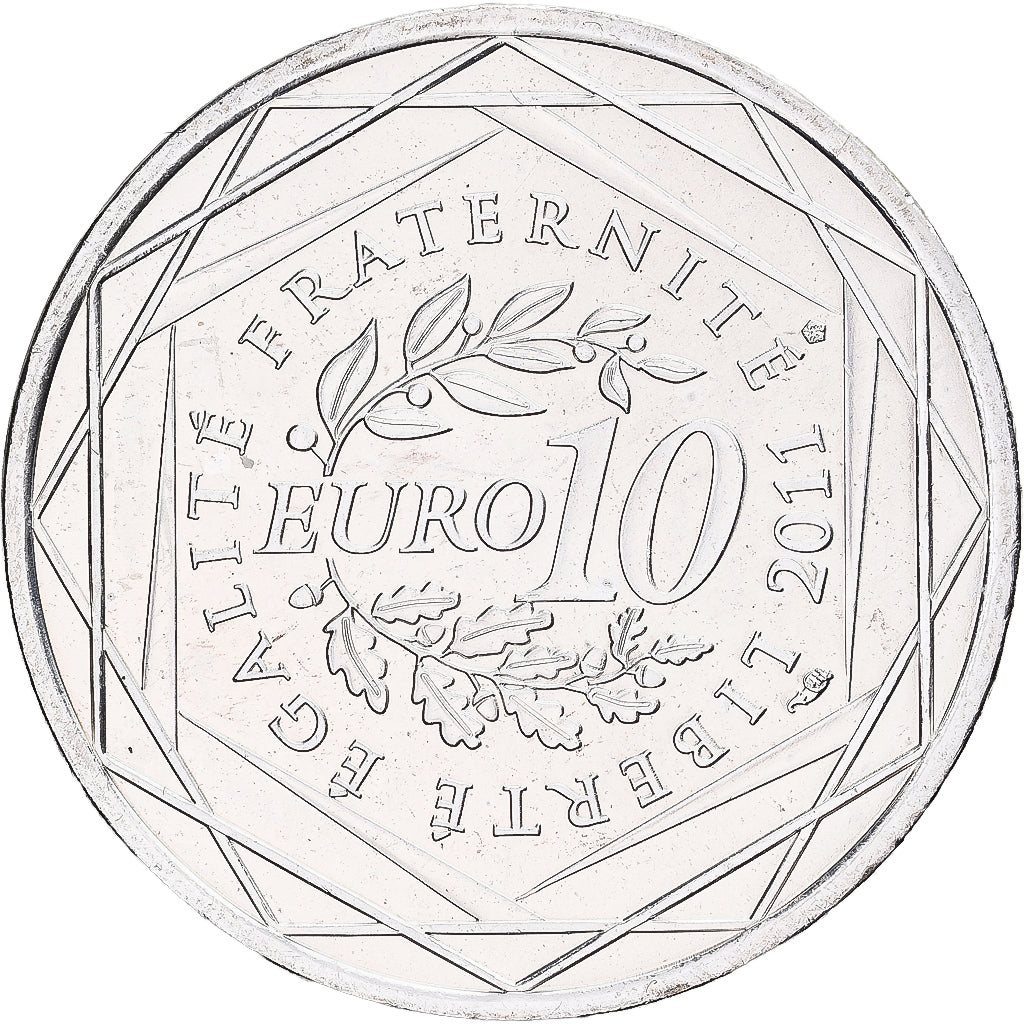 Francja, 10 Euro, Mayotte, 2011, Monnaie de Paris, Srebro, AU(55-58)
