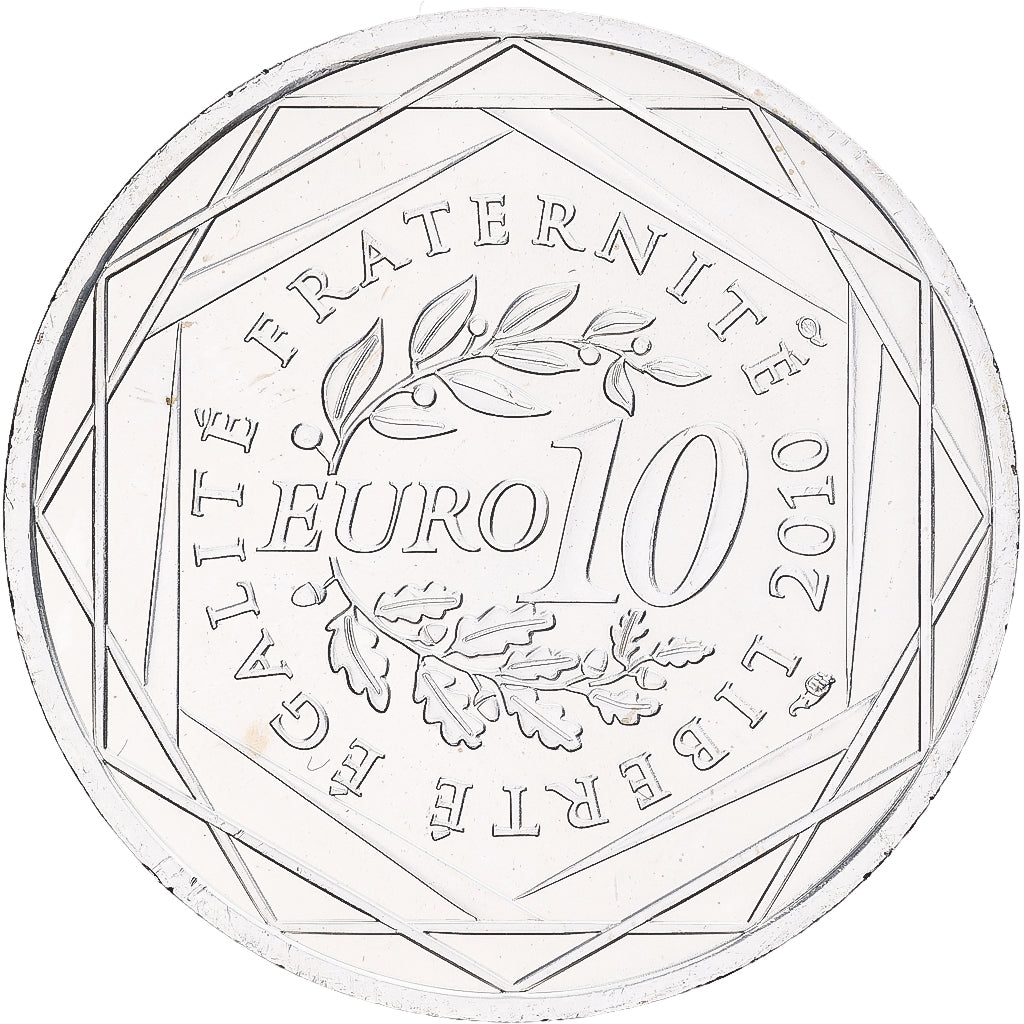 França, 10 Euro, Martinique, 2010, Monnaie de Paris, Prata, AU(55-58)