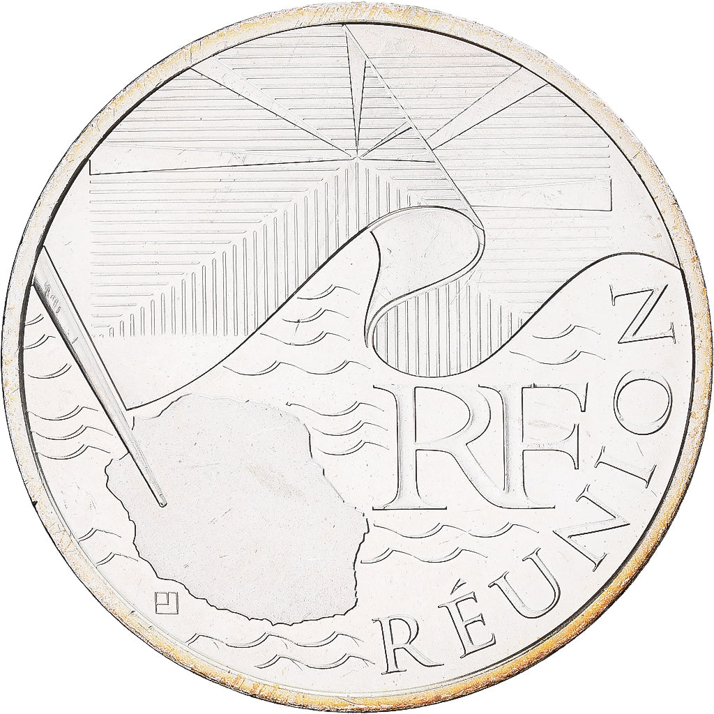 France, 10 Euro, Réunion, 2010, Monnaie de Paris, Silver, AU(55-58)