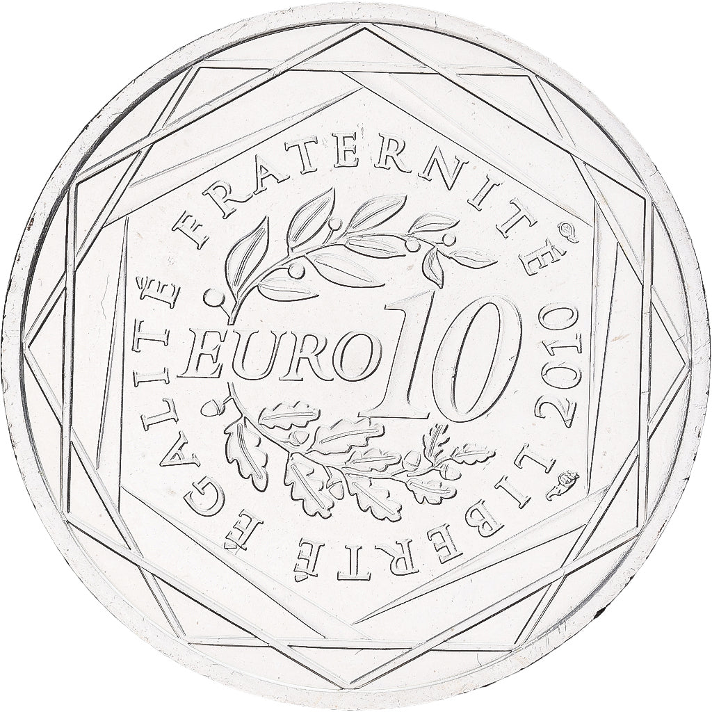 France, 10 Euro, Réunion, 2010, Monnaie de Paris, Silver, AU(55-58)