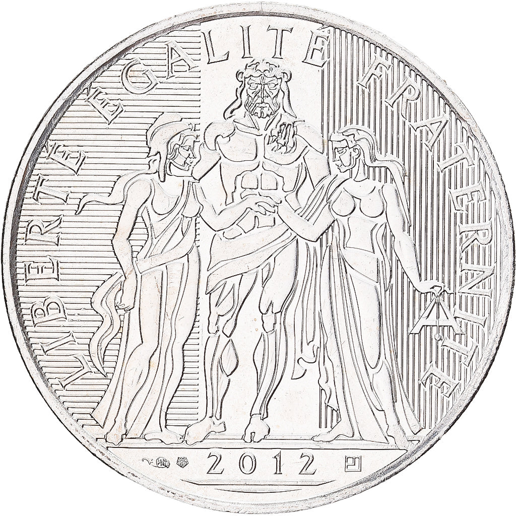 France, 10 Euro, Hercule, 2012, Monnaie de Paris, Silver, AU(55-58)
