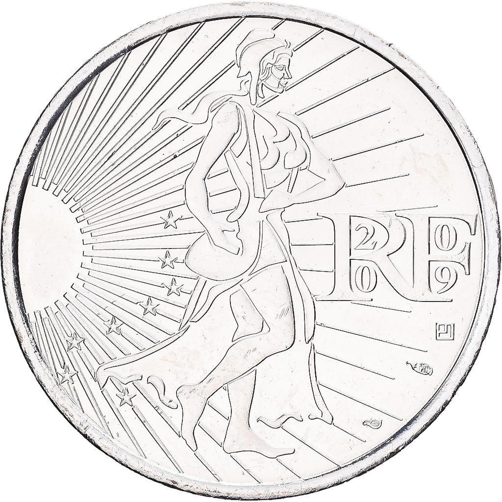 France, 10 Euro, Semeuse, 2009, Monnaie de Paris, Argent, SUP, Gadoury:EU337