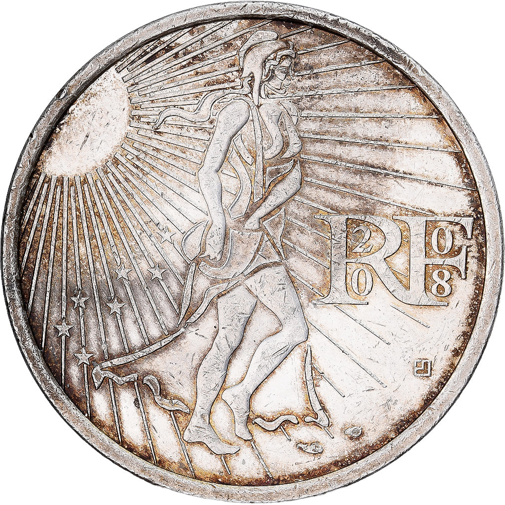 France, 15 Euro, Semeuse, 2008, Monnaie de Paris, Silver, AU(50-53)