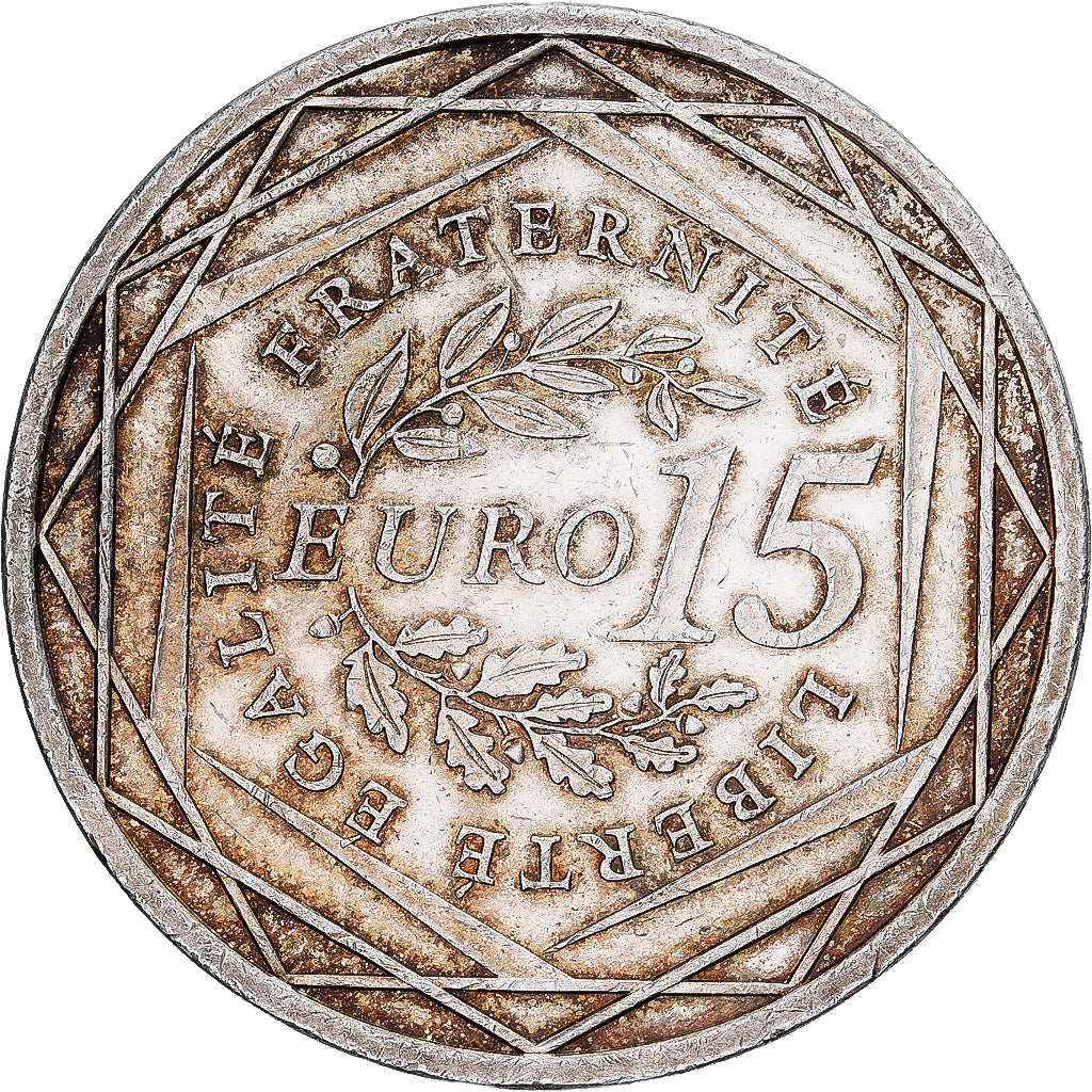 France, 15 Euro, Semeuse, 2008, Monnaie de Paris, Silver, AU(50-53)