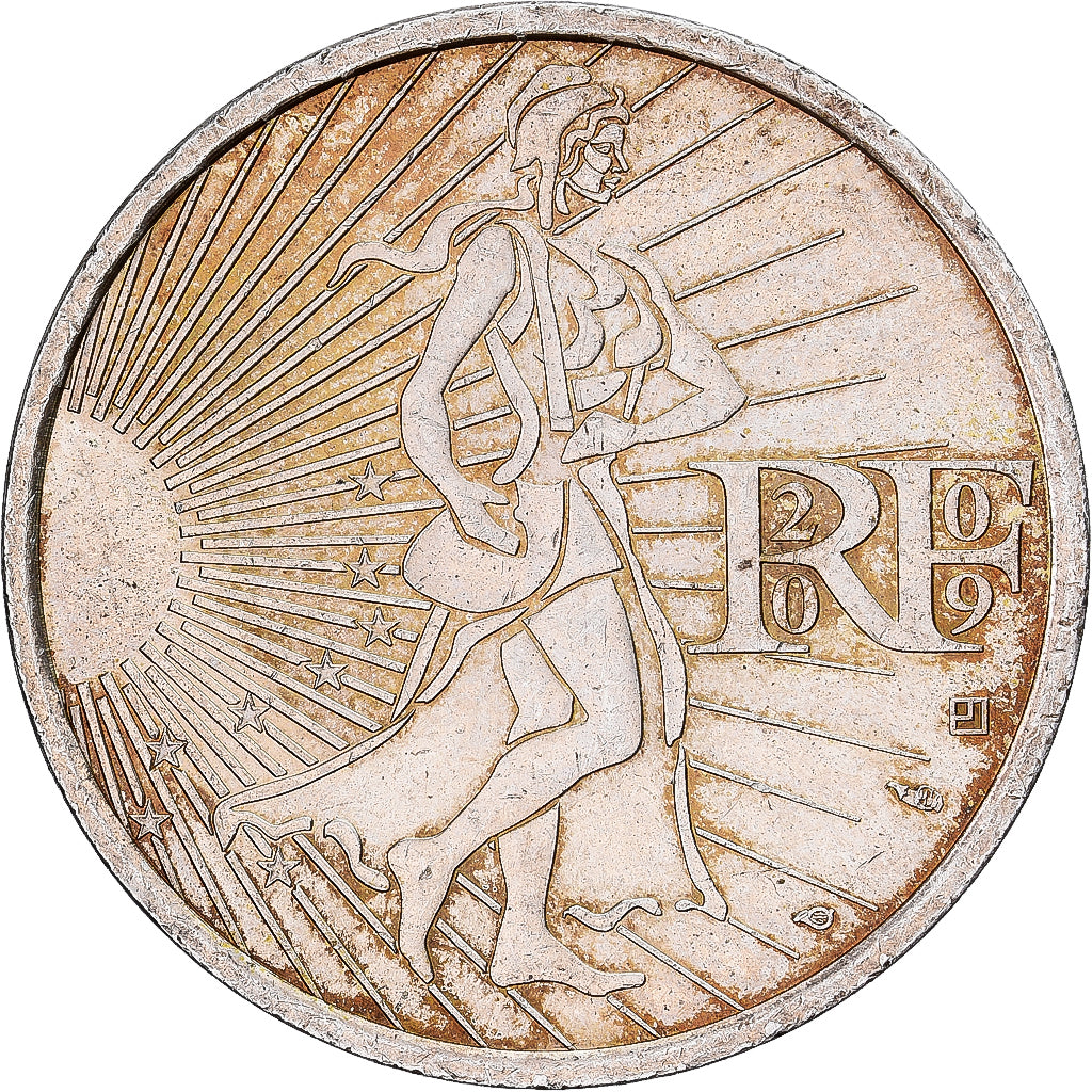 France, 10 Euro, Semeuse, 2009, Monnaie de Paris, Silver, AU(50-53)