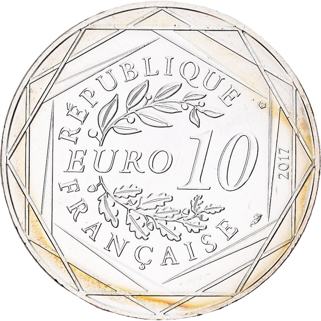 Francia, 10 Euro, Jean-Paul Gaultier (Les Alpes), 2017, Monnaie de Paris, Plata
