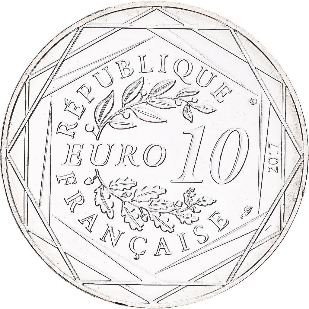 Francia, 10 Euro, Jean-Paul Gaultier (Le Nord), 2017, Monnaie de Paris, Plata