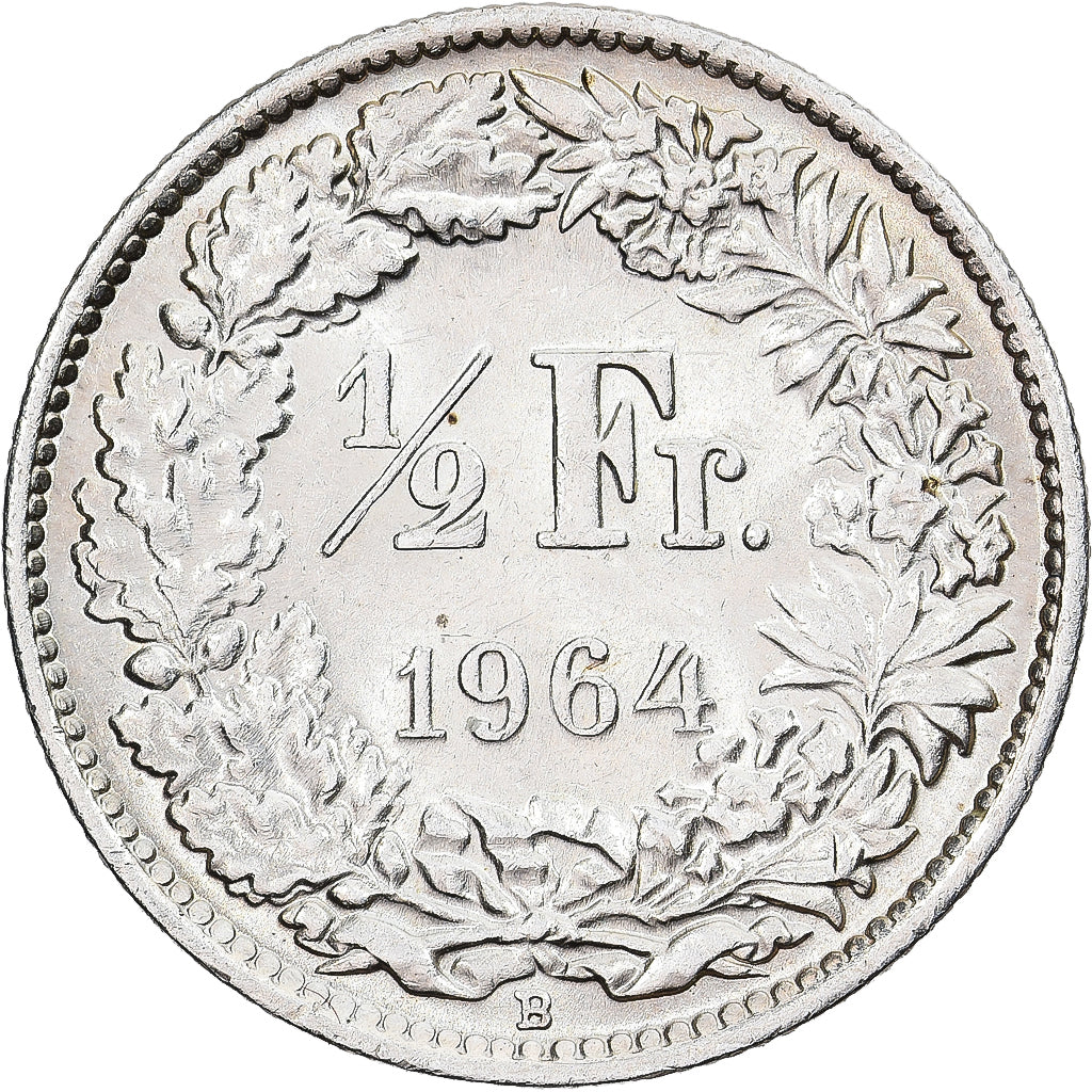 Switzerland, 1/2 Franc, 1964, Bern, Silver, MS(60-62), KM:23