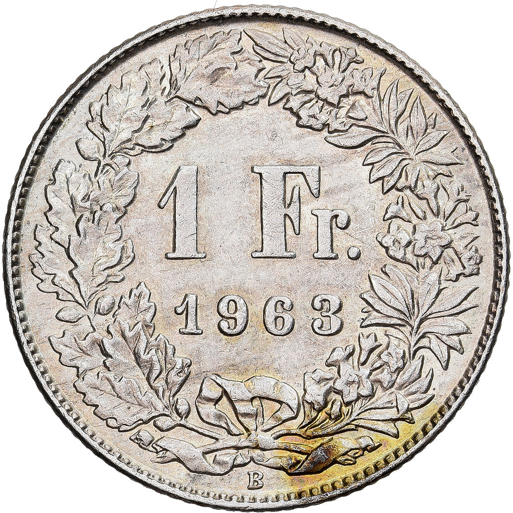 Switzerland, Franc, 1963, Bern, Silver, AU(50-53), KM:24