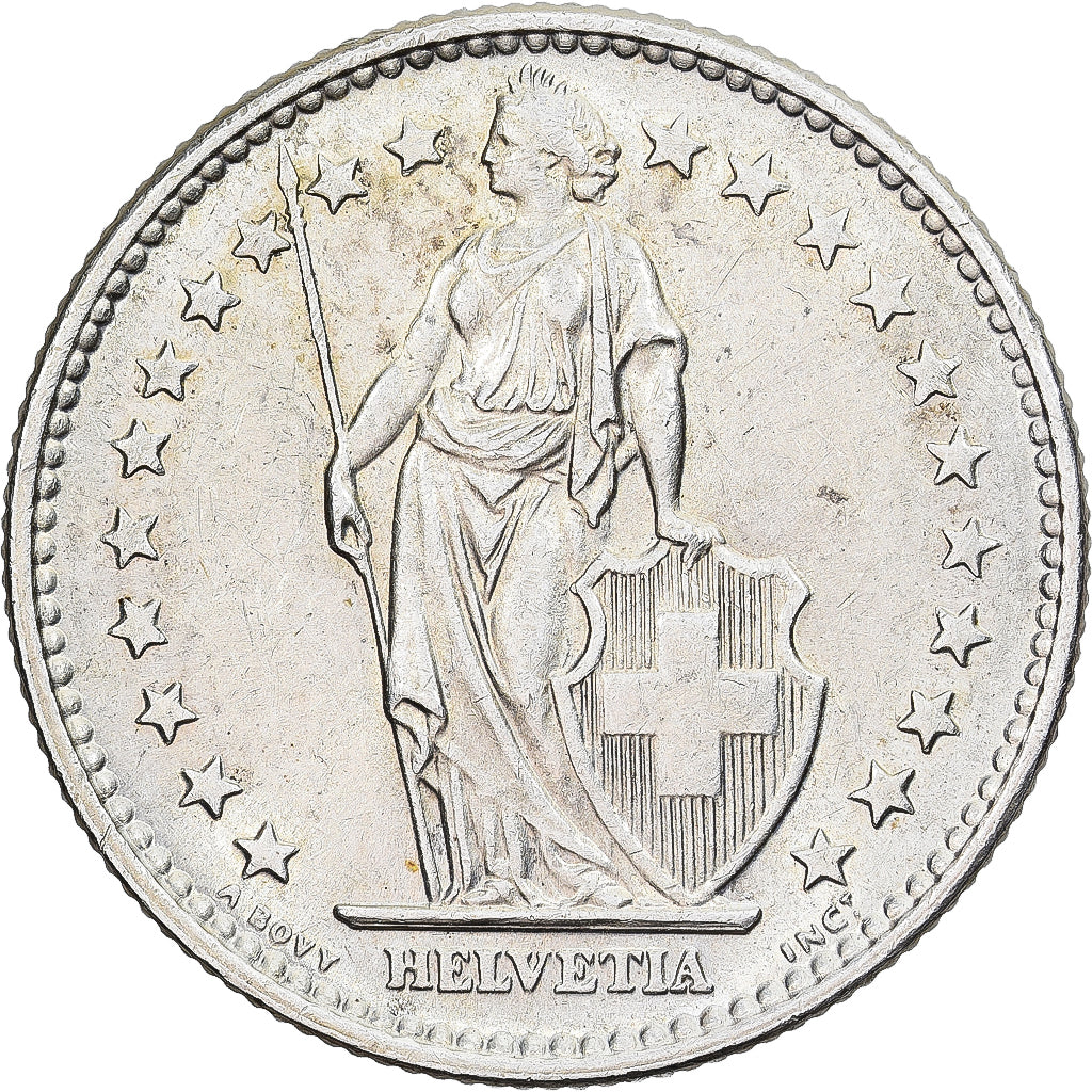 Switzerland, 2 Francs, 1965, Bern, Silver, AU(55-58), KM:21