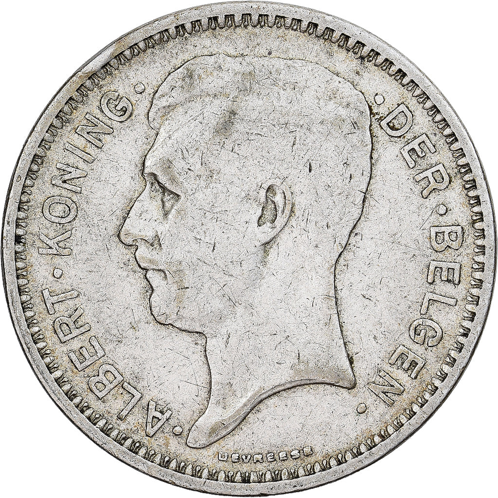 Belgien, Albert I, 20 Francs, 20 Frank, 1934, Brussels, Silber, SS, KM:104.1
