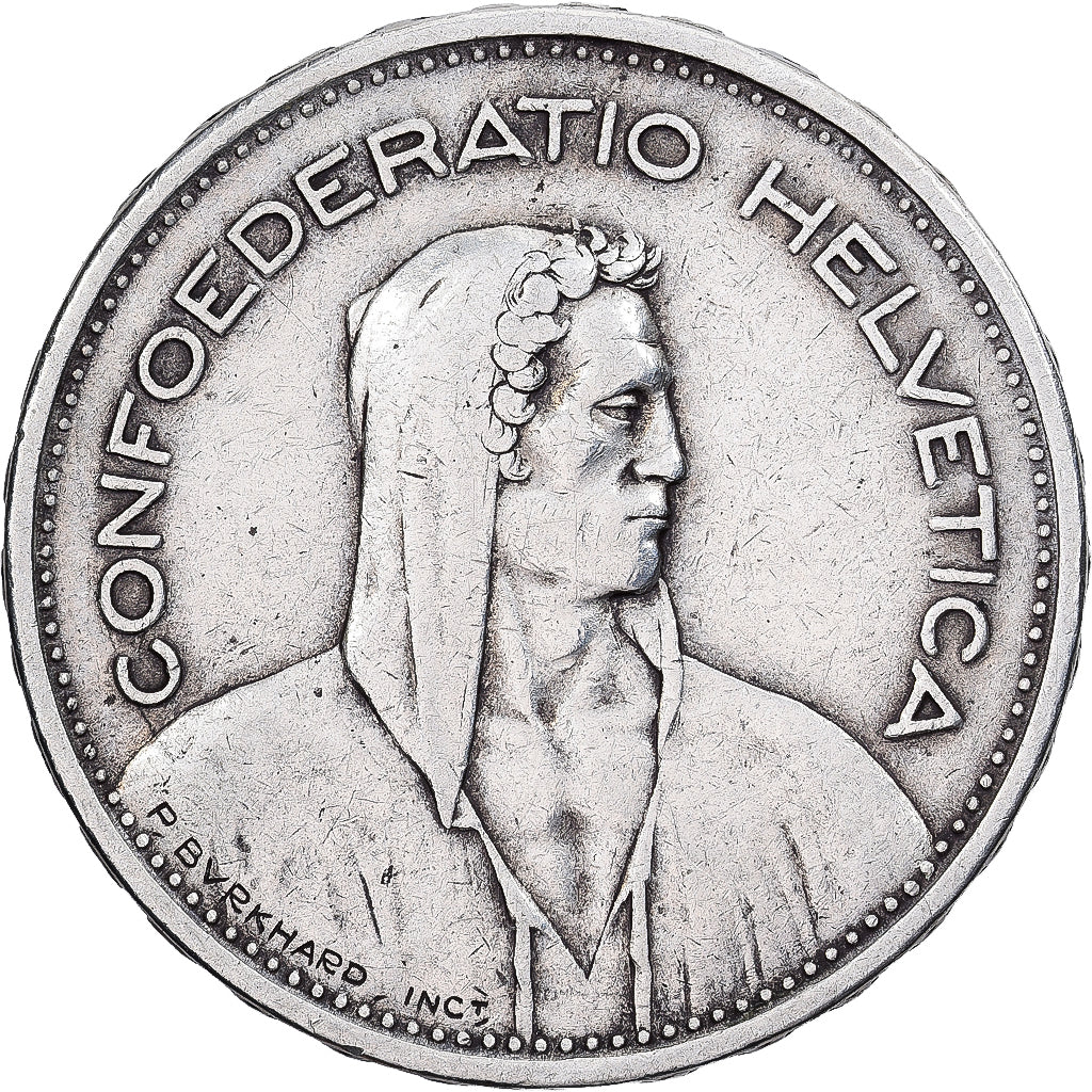 Suisse, 5 Francs, 1933, Bern, Argent, TTB, KM:41