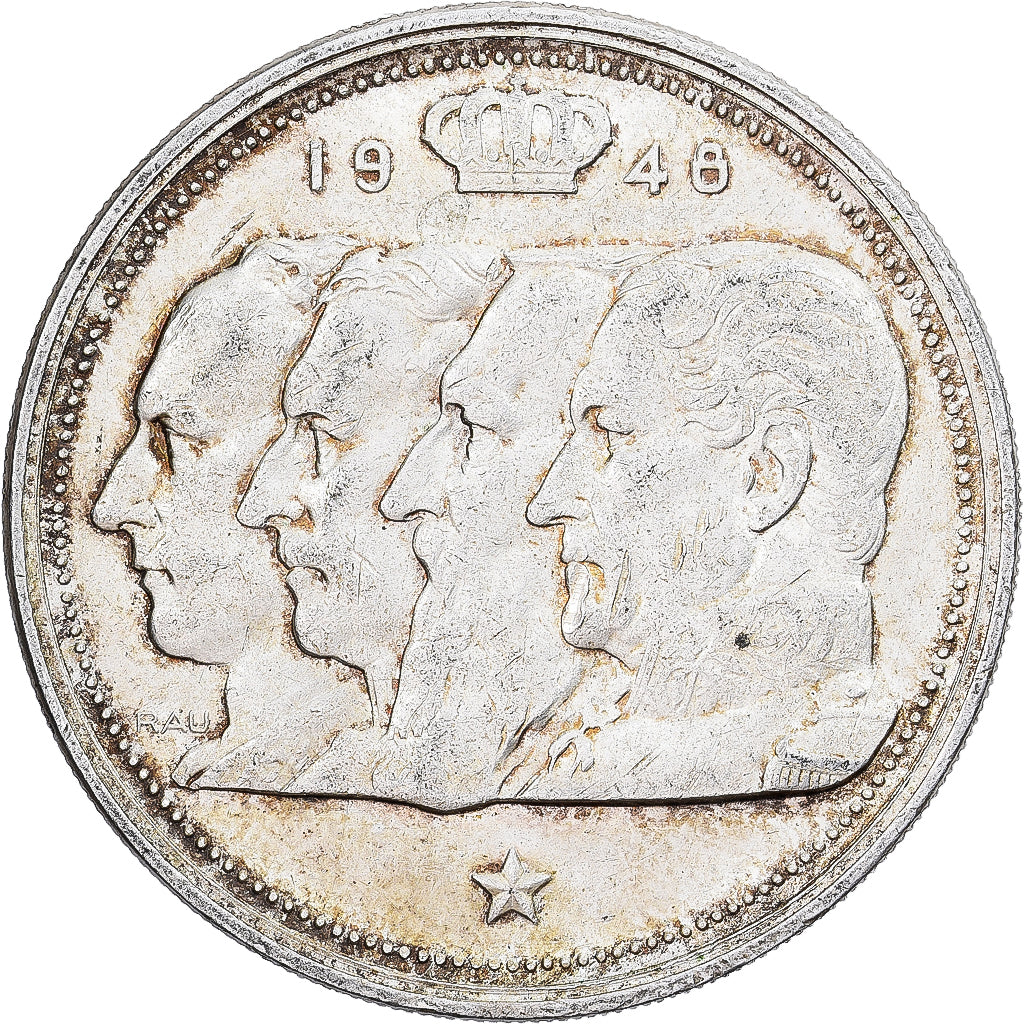 Belgium, Régence Prince Charles, 100 Francs, 100 Frank, 1948, Brussels, Silver
