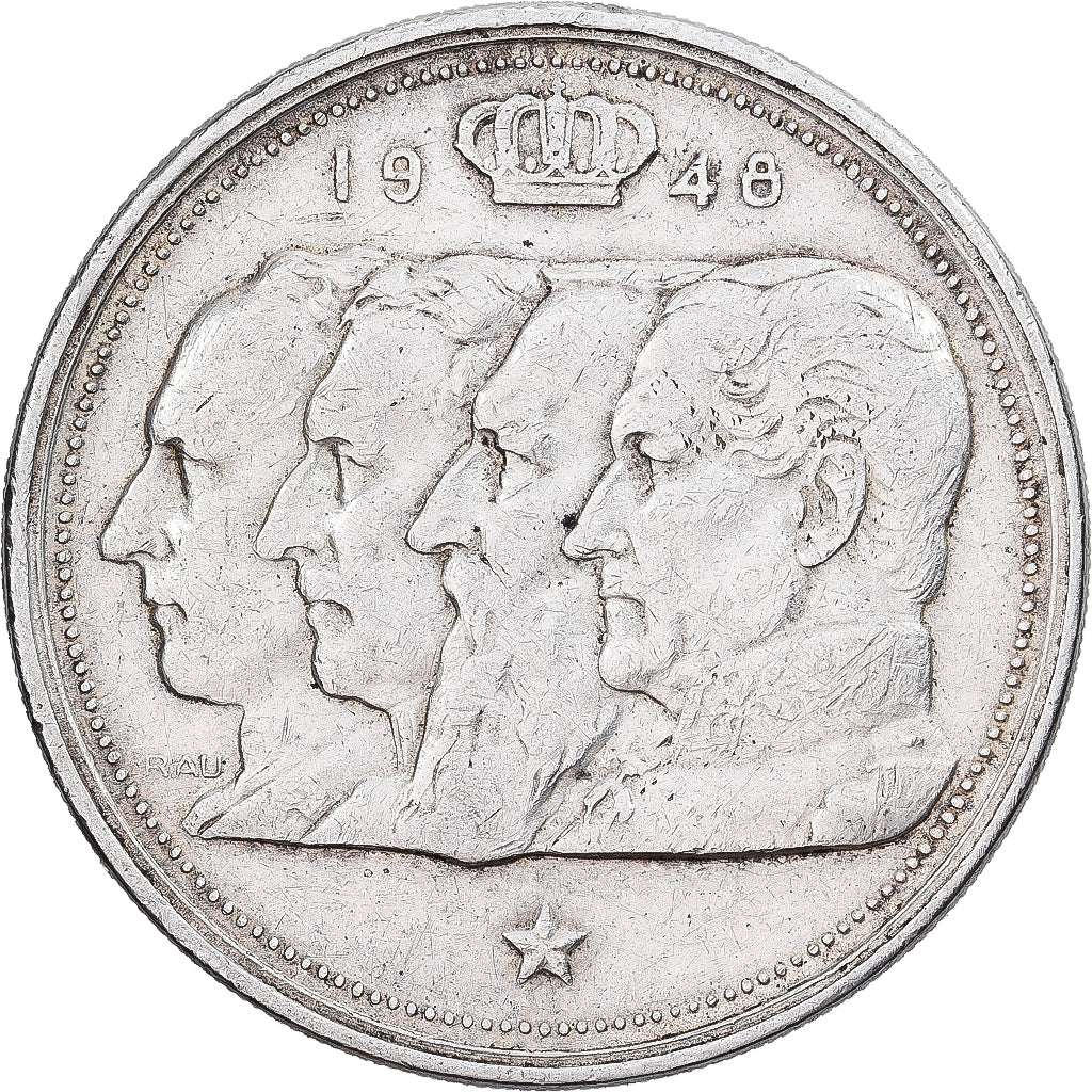 Belgium, Régence Prince Charles, 100 Francs, 100 Frank, 1948, Brussels, Silver