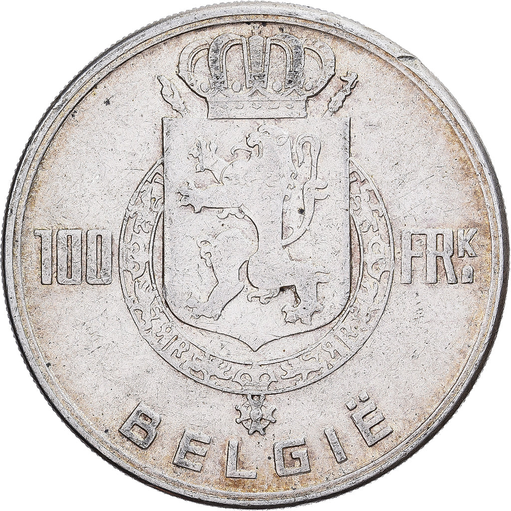 Belgium, Régence Prince Charles, 100 Francs, 100 Frank, 1948, Brussels, Silver