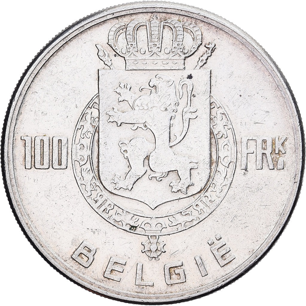 Belgium, Régence Prince Charles, 100 Francs, 100 Frank, 1949, Brussels, Silver