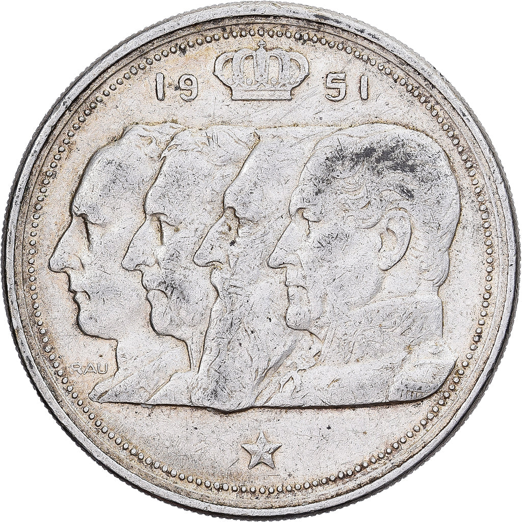 Belgium, Régence Prince Charles, 100 Francs, 100 Frank, 1951, Brussels, Silver