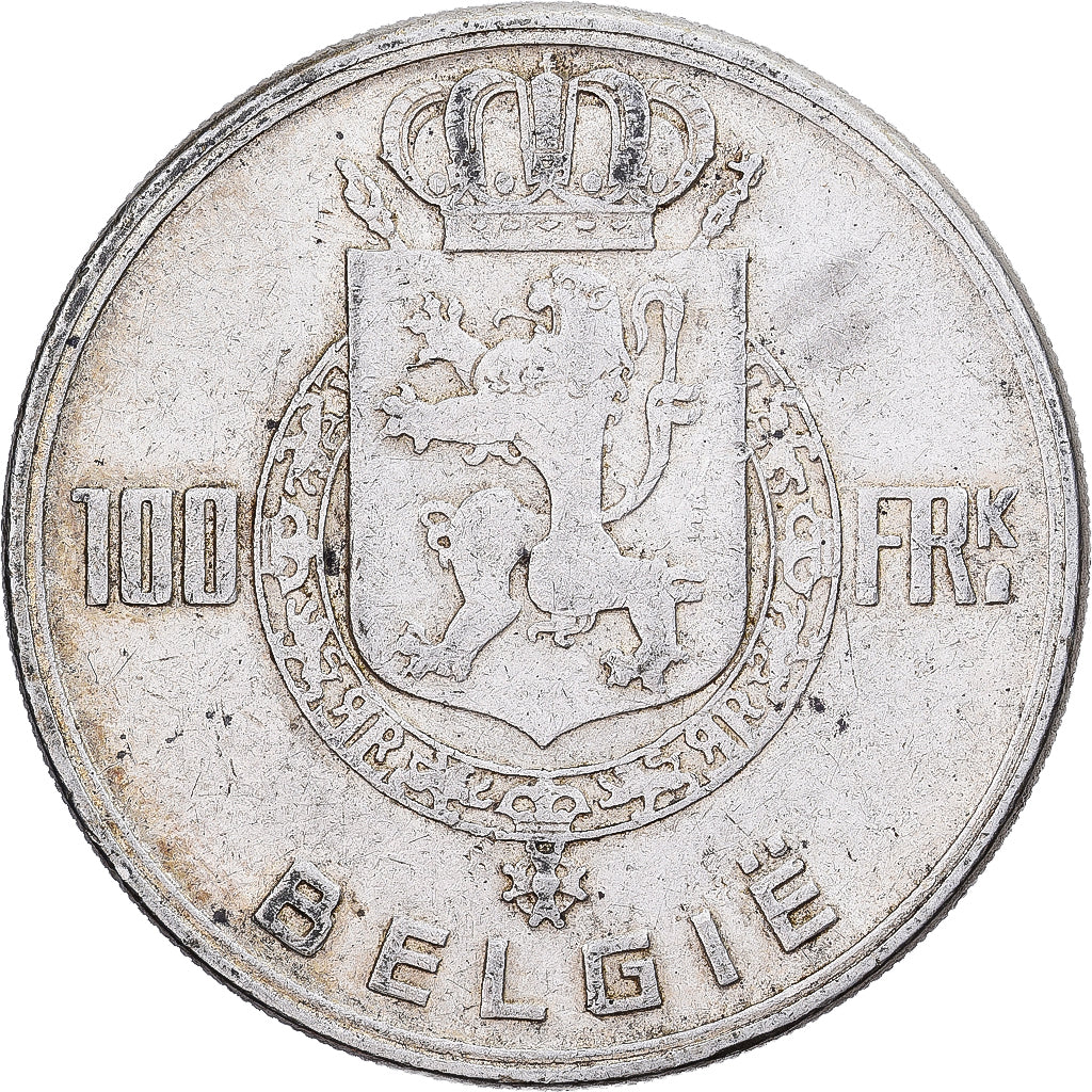 Belgium, Régence Prince Charles, 100 Francs, 100 Frank, 1951, Brussels, Silver
