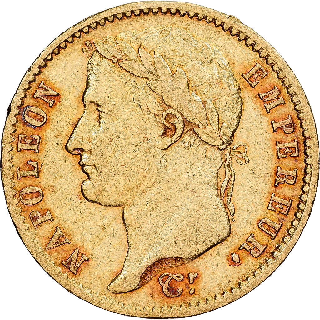 Frankreich, Napoleon I, 20 Francs, 1808, Paris, Gold, SS, Gadoury:1024, KM:687.1
