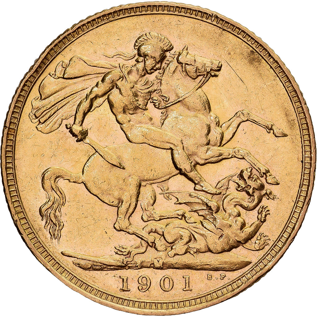 Australien, Victoria, Sovereign, 1901, Melbourne, Gold, VZ, KM:13