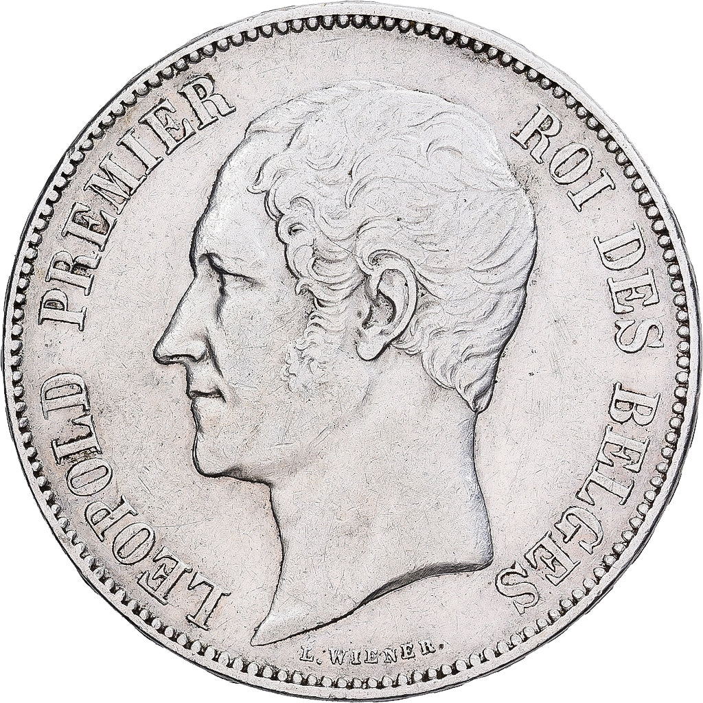 Belgium, Leopold I, 5 Francs, 5 Frank, 1850, Brussels, Silver, AU(50-53), KM:17