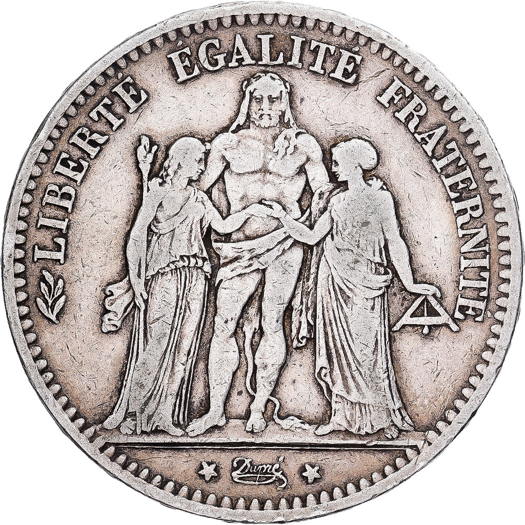 Frankreich, 5 Francs, Hercule, 1876, Paris, Silber, SS, Gadoury:745a, KM:820.1