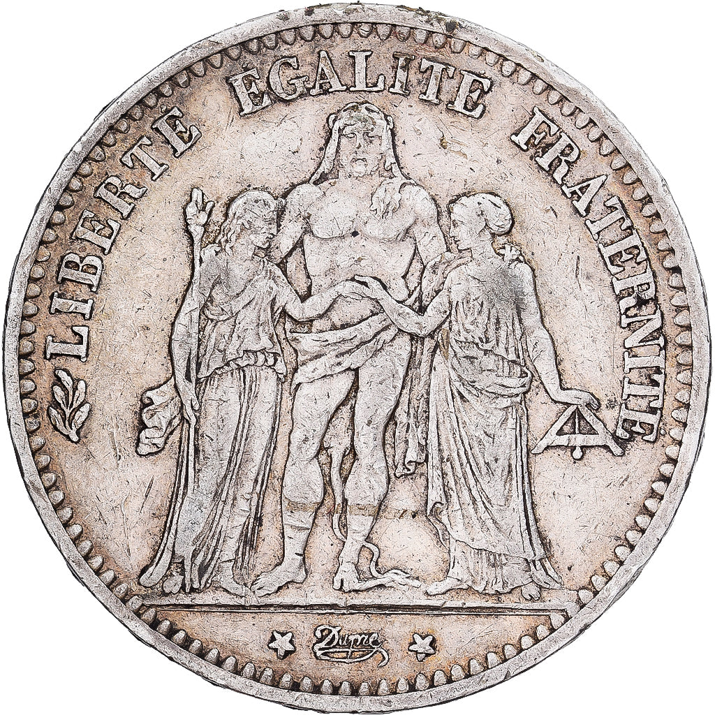 France, 5 Francs, Hercule, 1874, Paris, Silver, EF(40-45), Gadoury:745a