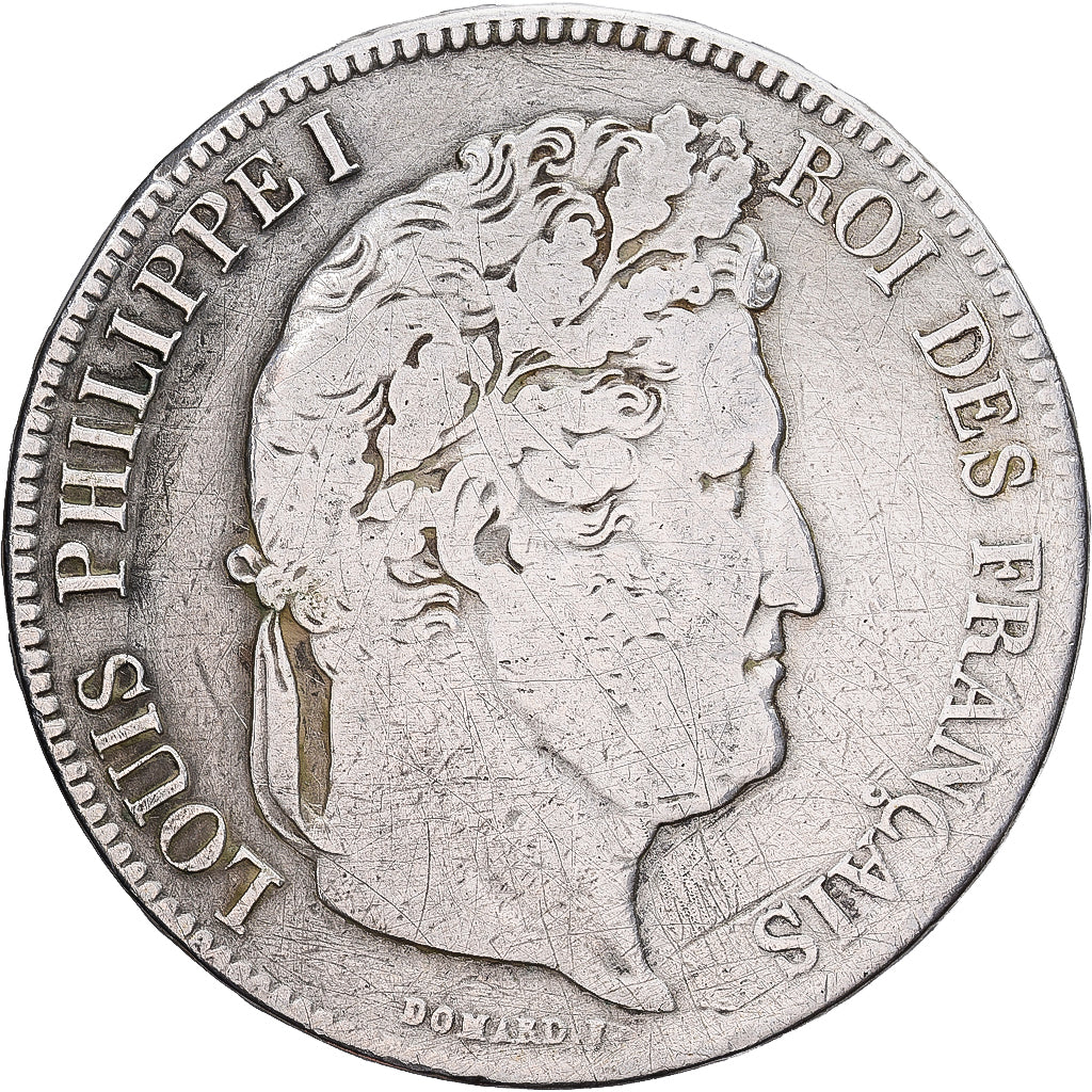 Frankreich, Louis Philippe I, 5 Francs, 1834, Paris, Silber, S+, Gadoury:678
