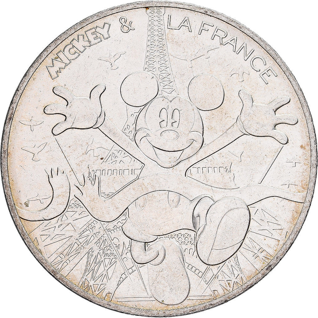 Francja, 10 Euro, Mickey Aux pieds de la Dame de Fer, 2018, Monnaie de Paris