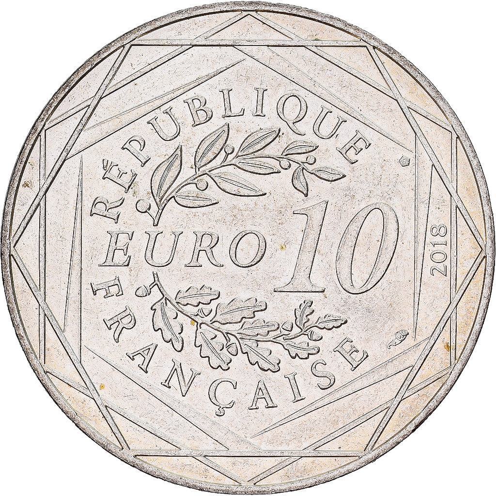 Francja, 10 Euro, Mickey Aux pieds de la Dame de Fer, 2018, Monnaie de Paris