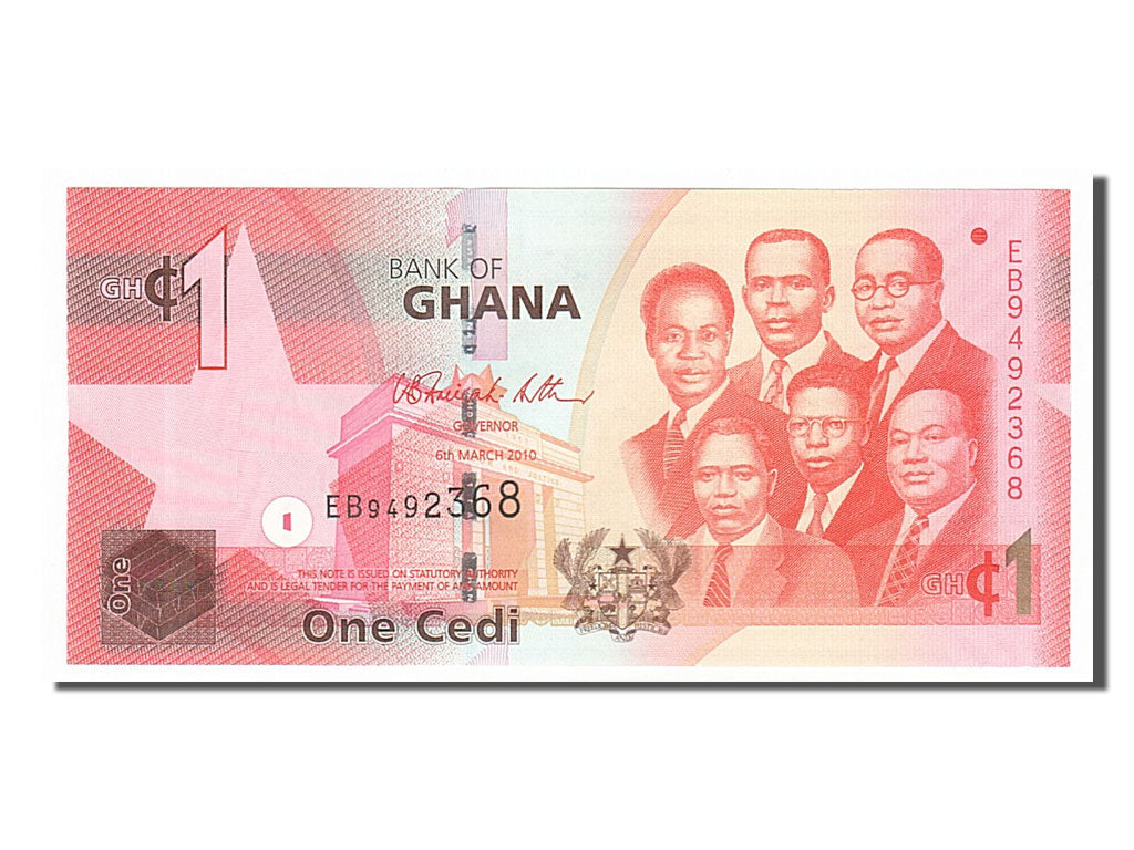 Banconote, Ghana, 1 Cedi, 2010, 2010-03-06, FDS