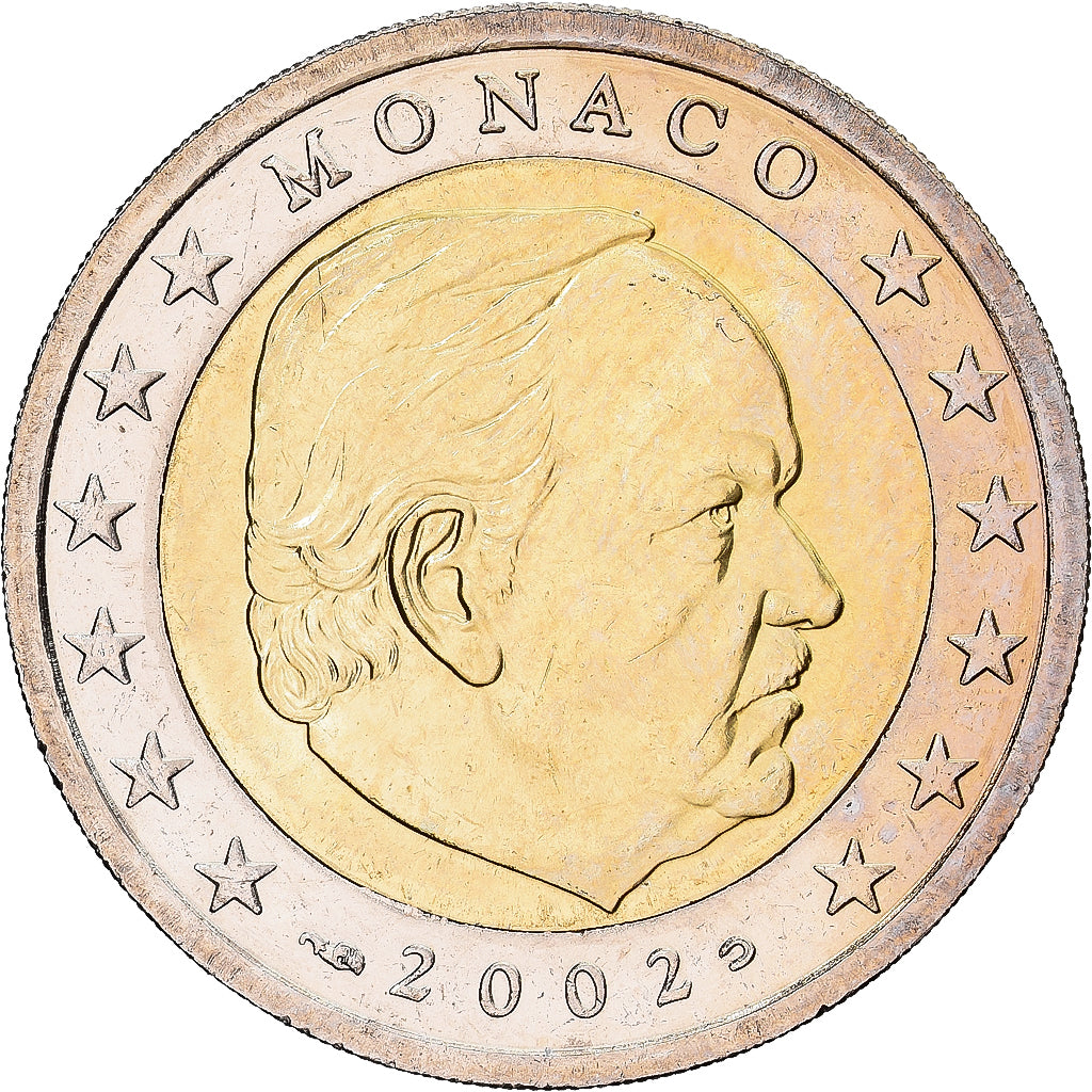 Monaco, Rainier III, 2 Euro, 2002, Paris, Bi-Metallic, MS(65-70), Gadoury:MC179