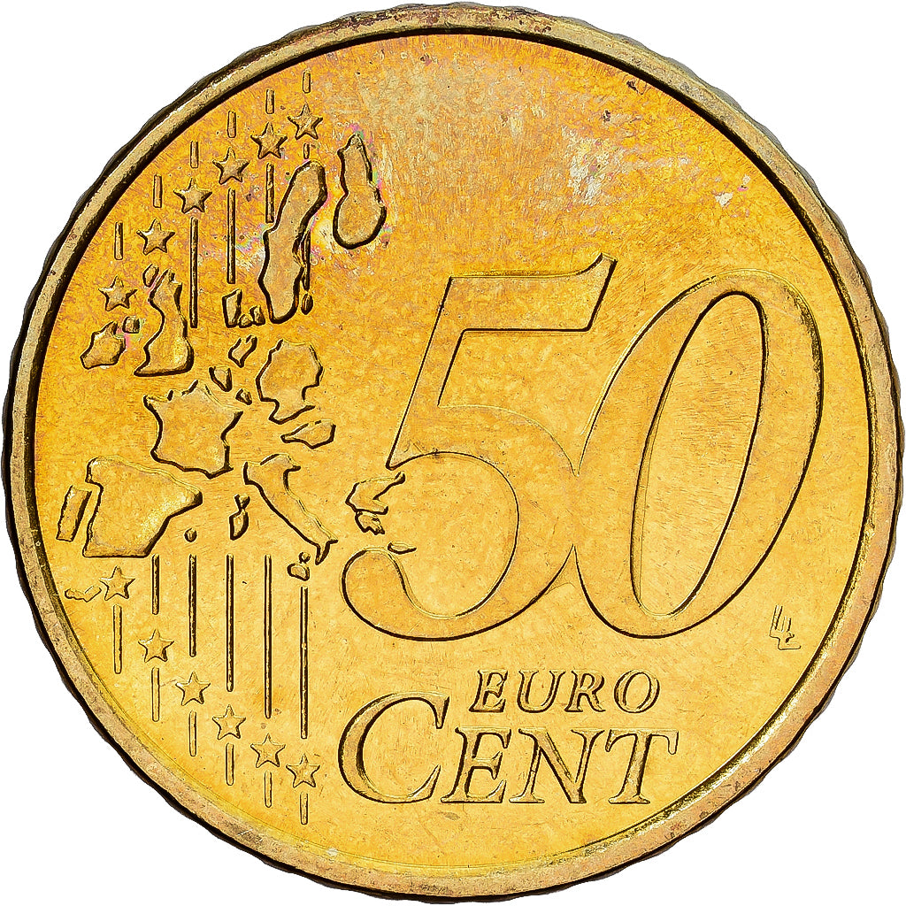 Monaco, Rainier III, 50 Euro Cent, 2002, Paris, Brass, MS(65-70), Gadoury:MC177