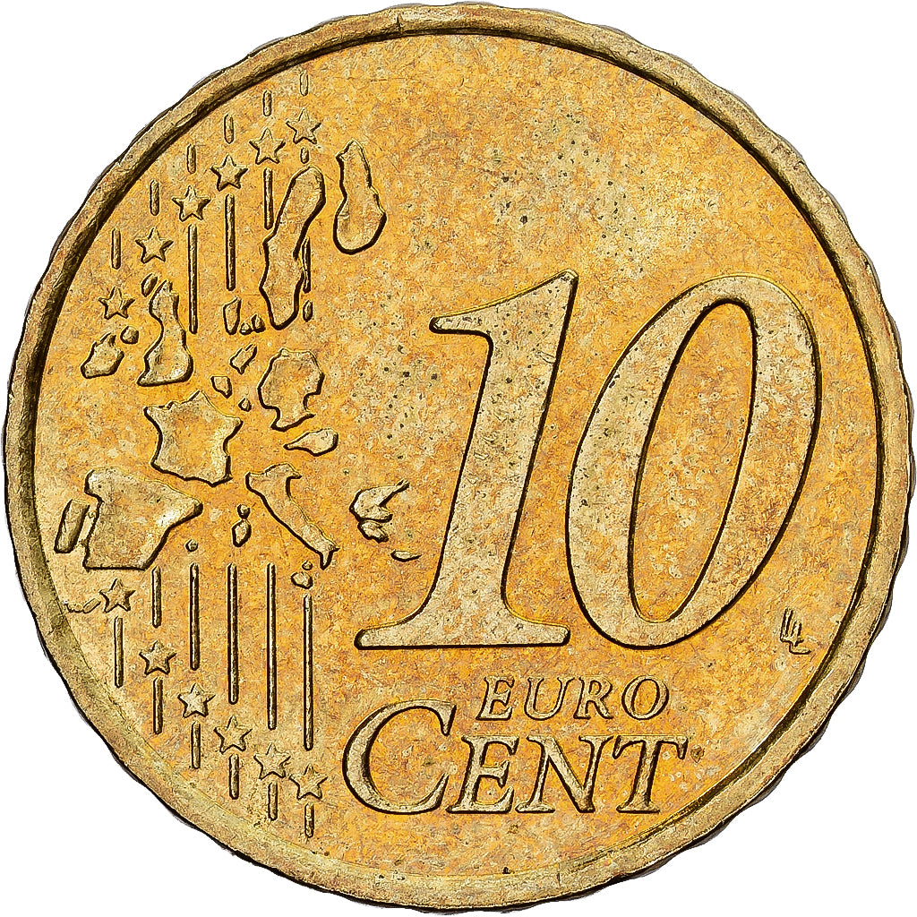 Monaco, Rainier III, 10 Euro Cent, 2003, Paris, Brass, MS(65-70), Gadoury:MC175