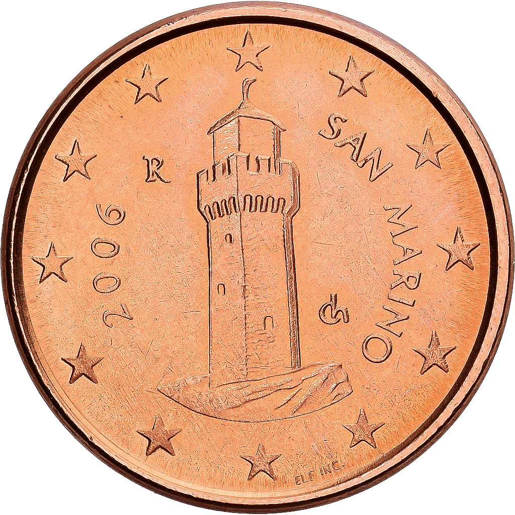 San Marino, Euro Cent, 2006, Rome, Copper Plated Steel, MS(65-70), KM:440