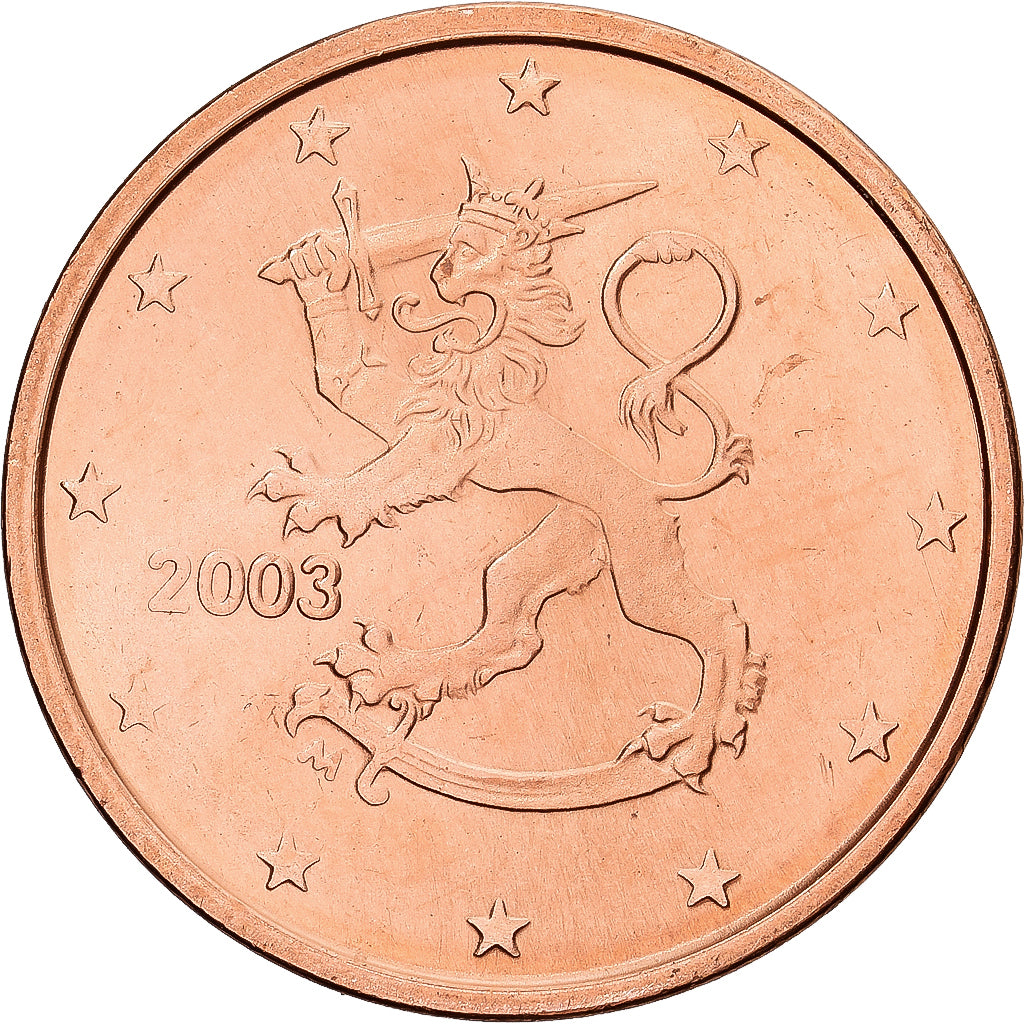 Finlandia, 2 Euro Cent, 2003, Vantaa, Acciaio placcato rame, FDC, KM:99