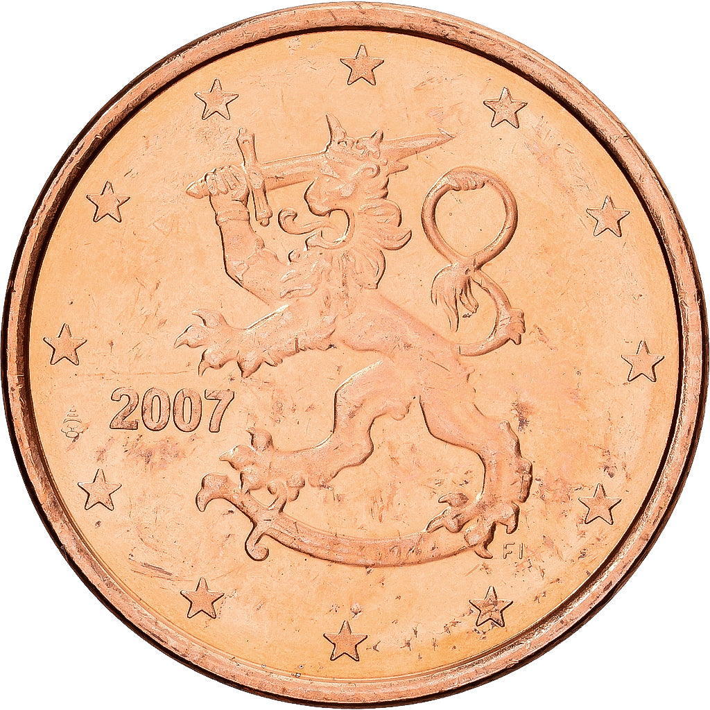 Finland, 5 Euro Cent, 2007, Vantaa, Copper Plated Steel, MS(65-70), KM:100