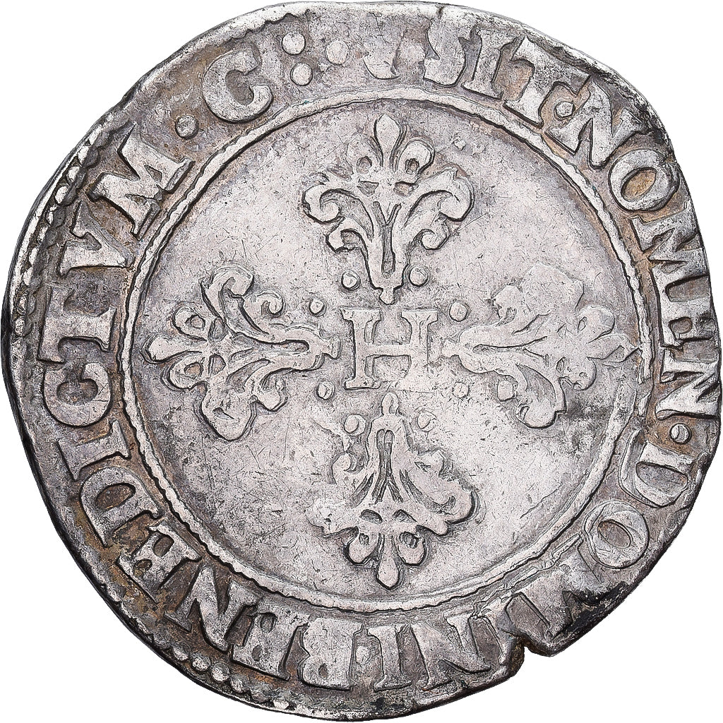 Frankreich, Henri III, Franc au Col Fraisé, 1580, Toulouse, Silber, SS+