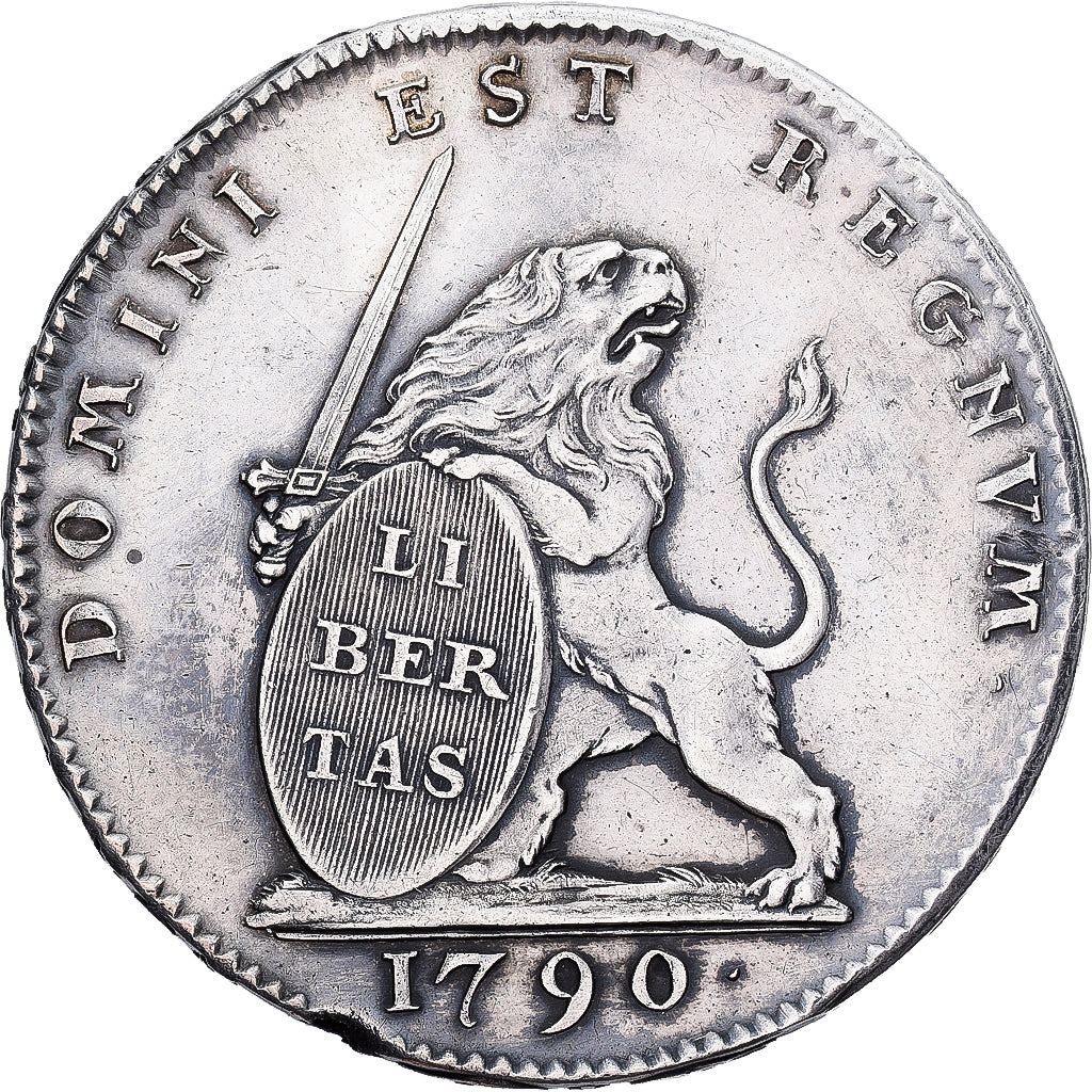 Austrian Netherlands, 3 Florins, 3 Guldens, Lion d'argent, 1790, Brussels, Rare