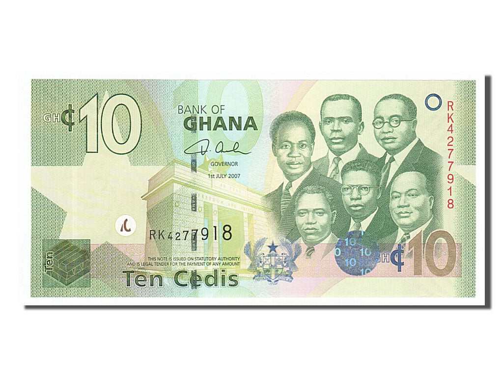 Banconote, Ghana, 10 Cedis, 2007, 2007-07-01, FDS
