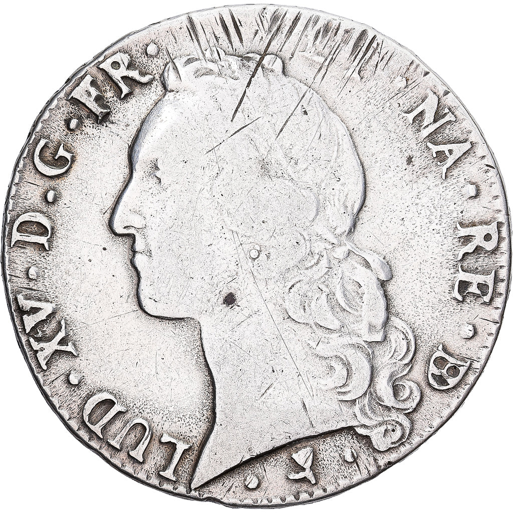 France, Louis XV, Écu de Béarn au bandeau, 1763, Pau, Silver, VF(30-35)