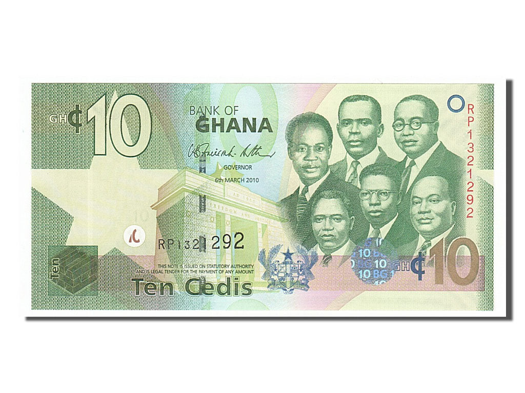 Banconote, Ghana, 10 Cedis, 2010, 2010-03-06, FDS
