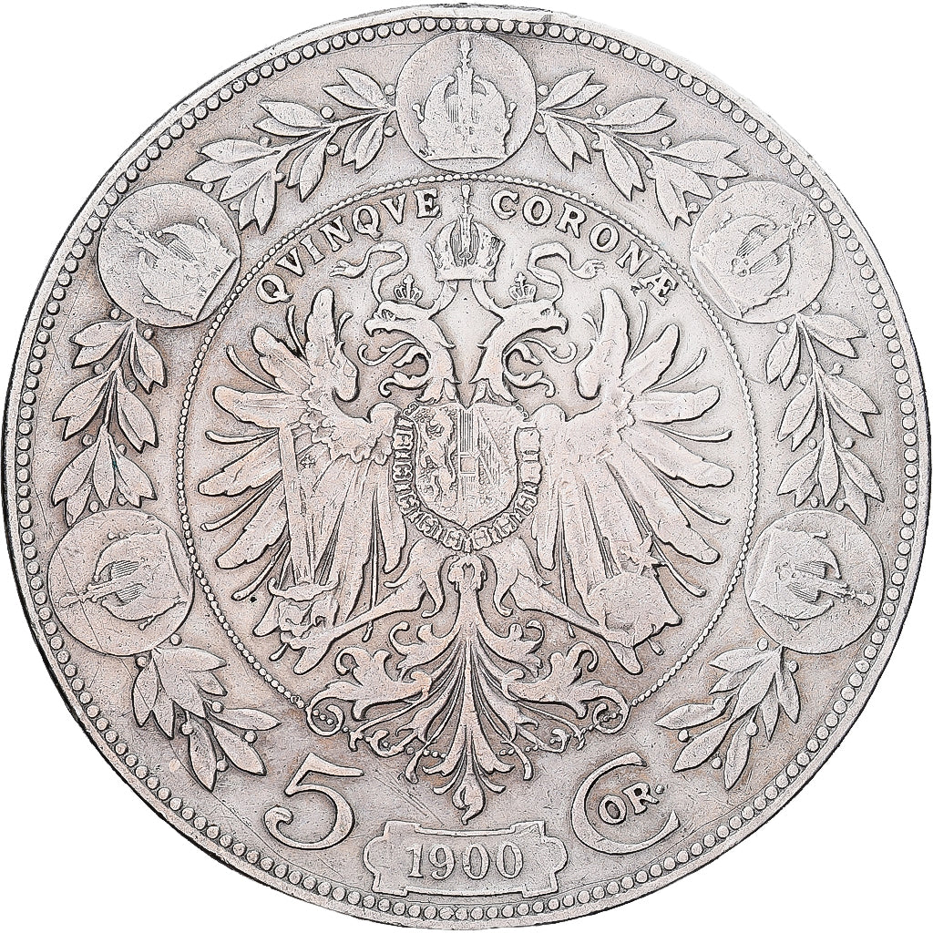 Austria, Franz Joseph I, 5 Corona, 1900, Silver, EF(40-45), KM:2807