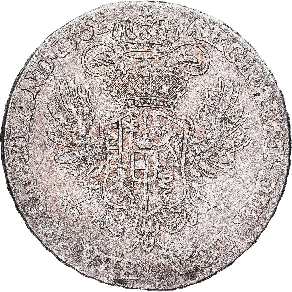 Austrian Netherlands, Maria Theresa, 1/2 Kronenthaler, 1761, Brussels, Silver