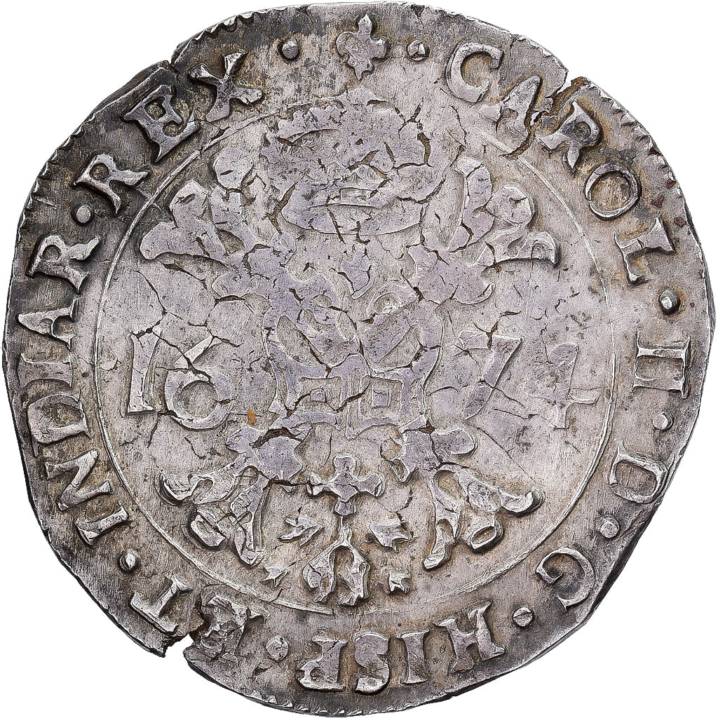 Duchy of Brabant, Albert & Isabella, Patagon, 1674, Bruges, Silber, SS+