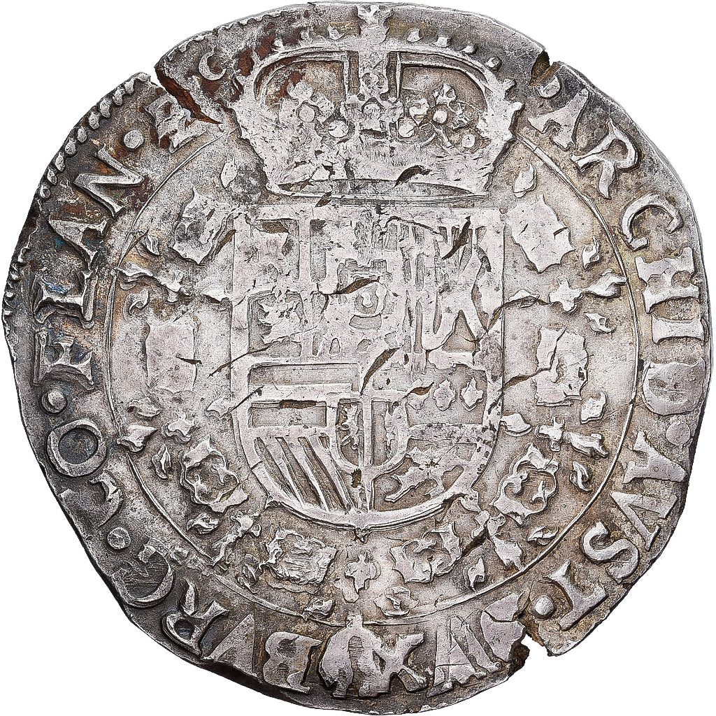 Duchy of Brabant, Albert & Isabella, Patagon, 1674, Bruges, Silber, SS+