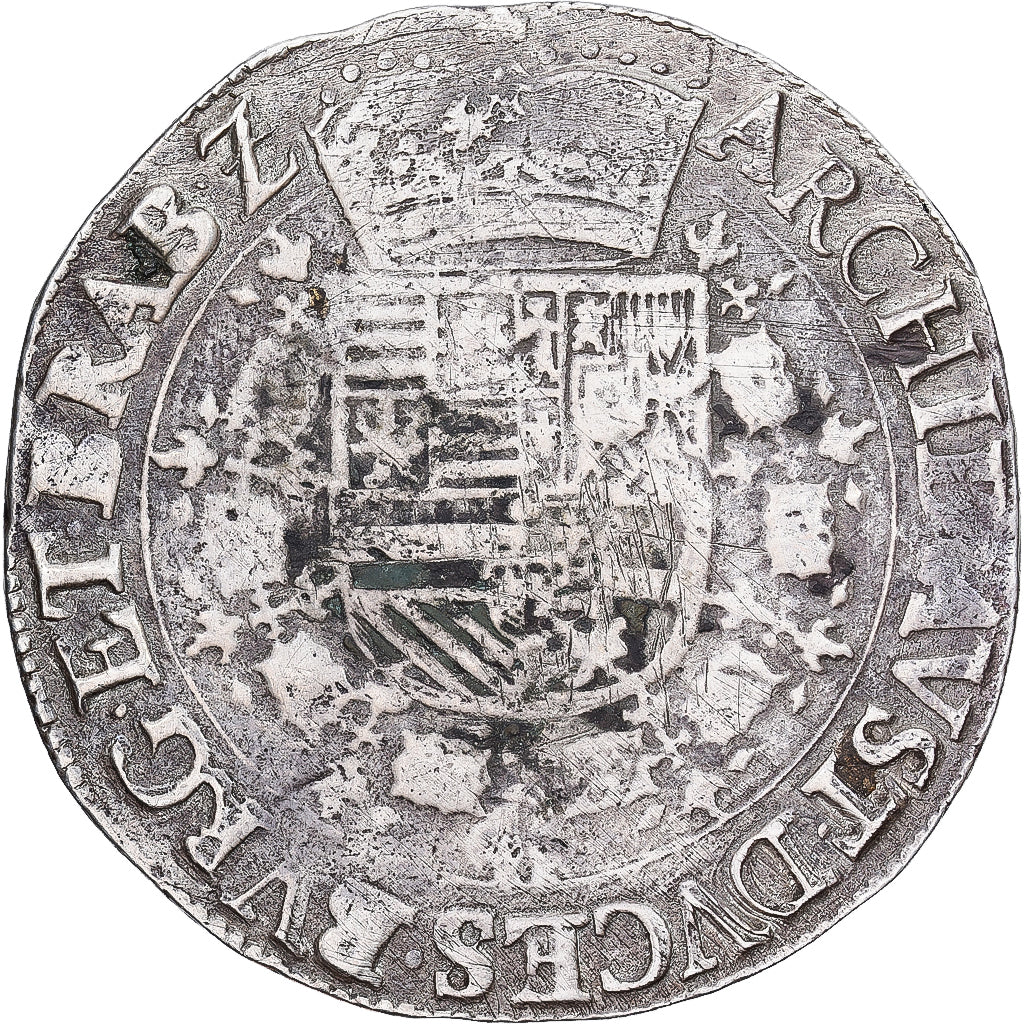 Duchy of Brabant, Albert & Isabella, Patagon, Anvers, Silver, VF(30-35)