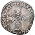 Francja, Henri IV, 1/4 d'écu à la croix feuillue de face, 1597, Bayonne